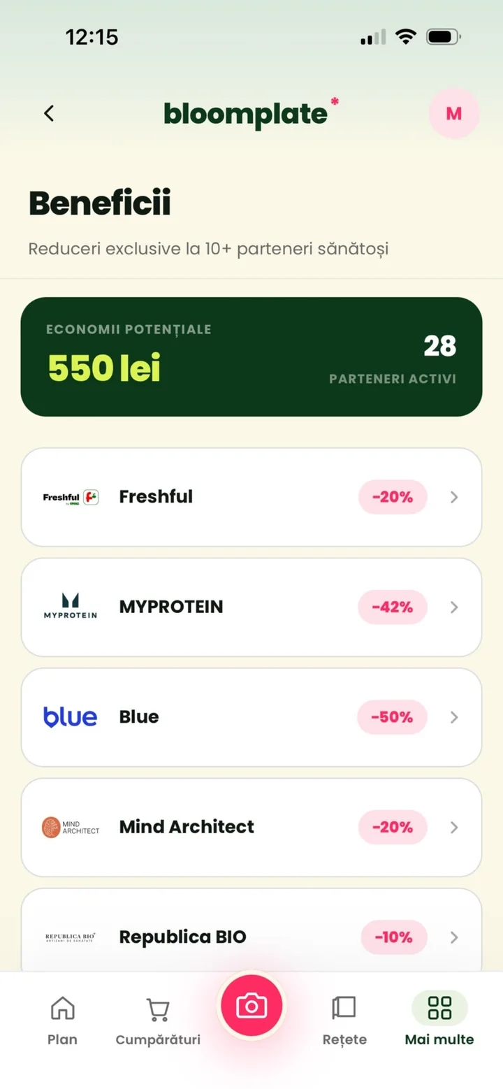 Exclusive discounts from Bloomplate partners